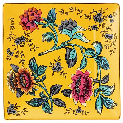 Wedgwood Wonderlust Tonquin Tea Tray, Yellow/Multi, 14.5cm Wedgwood Wonderlust Tonquin Tea Tray, Yellow/Multi, 14.5cm